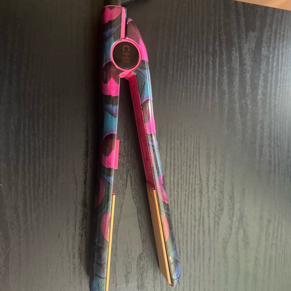 CHI Pink Peacock Limited Ed Professional Ceramic 1" Hair Straightener Flat Iron